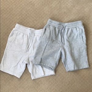 Grey jaw string shorts